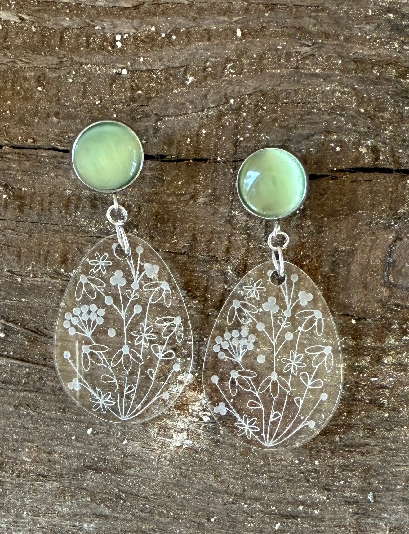 Acrylic Tear Drop Earrings