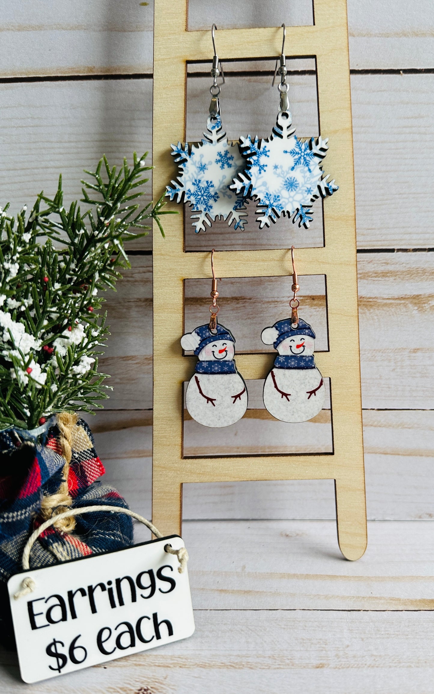 Snowman Earrings