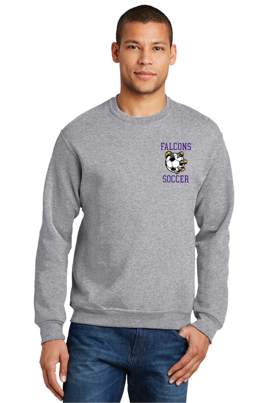 Heather Grey Crew Neck Sweatshirt