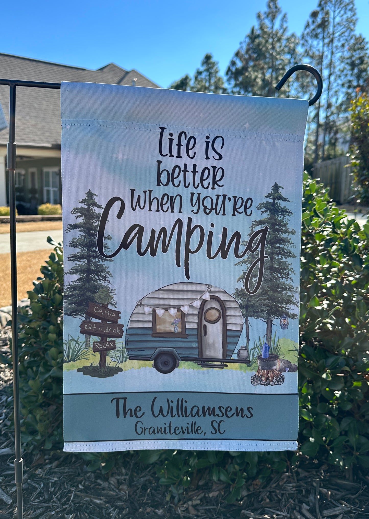Life Is Better When You're Camping Garden Flag