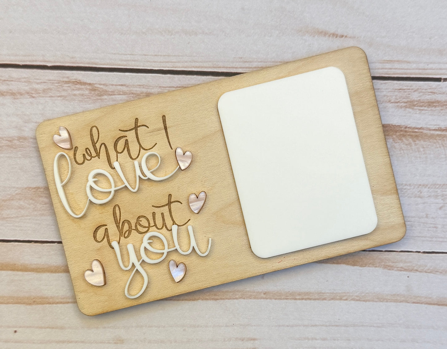 Dry Erase "what I love about you" magnet