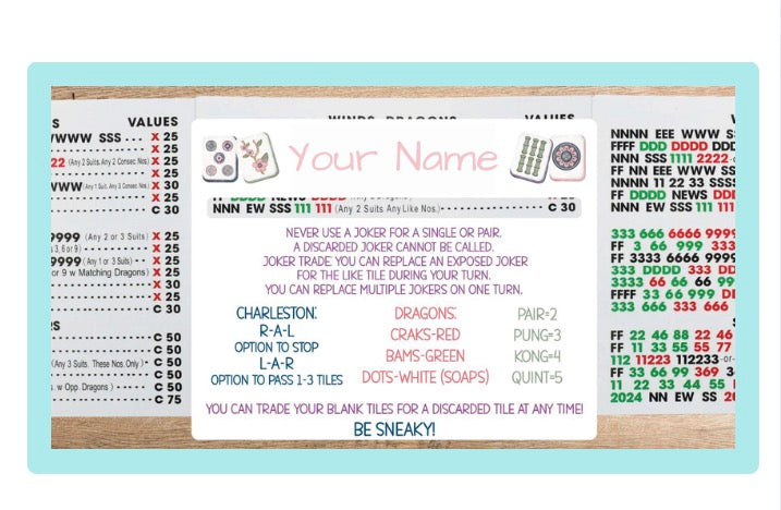 Mahjong Line Reader with Cheat Sheet